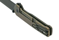 QSP Knife Penguin XL QS130XL-B, Blackwashed 20CV, Bronze Titanium Navaja -Luz de Acero QS130XL B 04 qsp