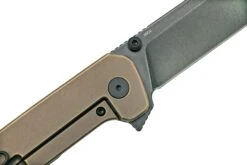 QSP Knife Penguin XL QS130XL-B, Blackwashed 20CV, Bronze Titanium Navaja -Luz de Acero QS130XL B 05 qsp