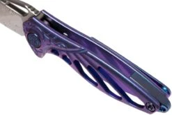 Rike Mini Hummingbird Navaja Damascus, Azul 18 Rike Mini Hummingbird Navaja Damascus, Azul -Luz de Acero RKMINI BL 07 rike knives mini hummingbird rkmini bl 07