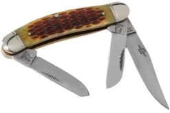Rough Ryder Sowbelly Stockman Amber Bone RR080 Navaja Slipjoint -Luz de Acero RY080 02 rough ryder