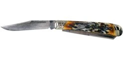 Rough Ryder Trapper Cinnamon Stag RR2155 Damascus Navaja Slipjoint -Luz de Acero RY2155 03 rough ryder