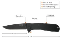 SOG Twitch II WI-12 Black, Navaja -Luz de Acero SOGTWI 12 01 sog twitch ii sogtwi 12 d1