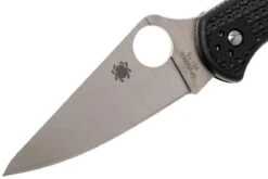 Spyderco Delica 4 C11FPBK Flat Ground Navaja 12 Spyderco Delica 4 C11FPBK Flat Ground Navaja -Luz de Acero SPC11FPBK 03 spyderco spc11fpbk 03