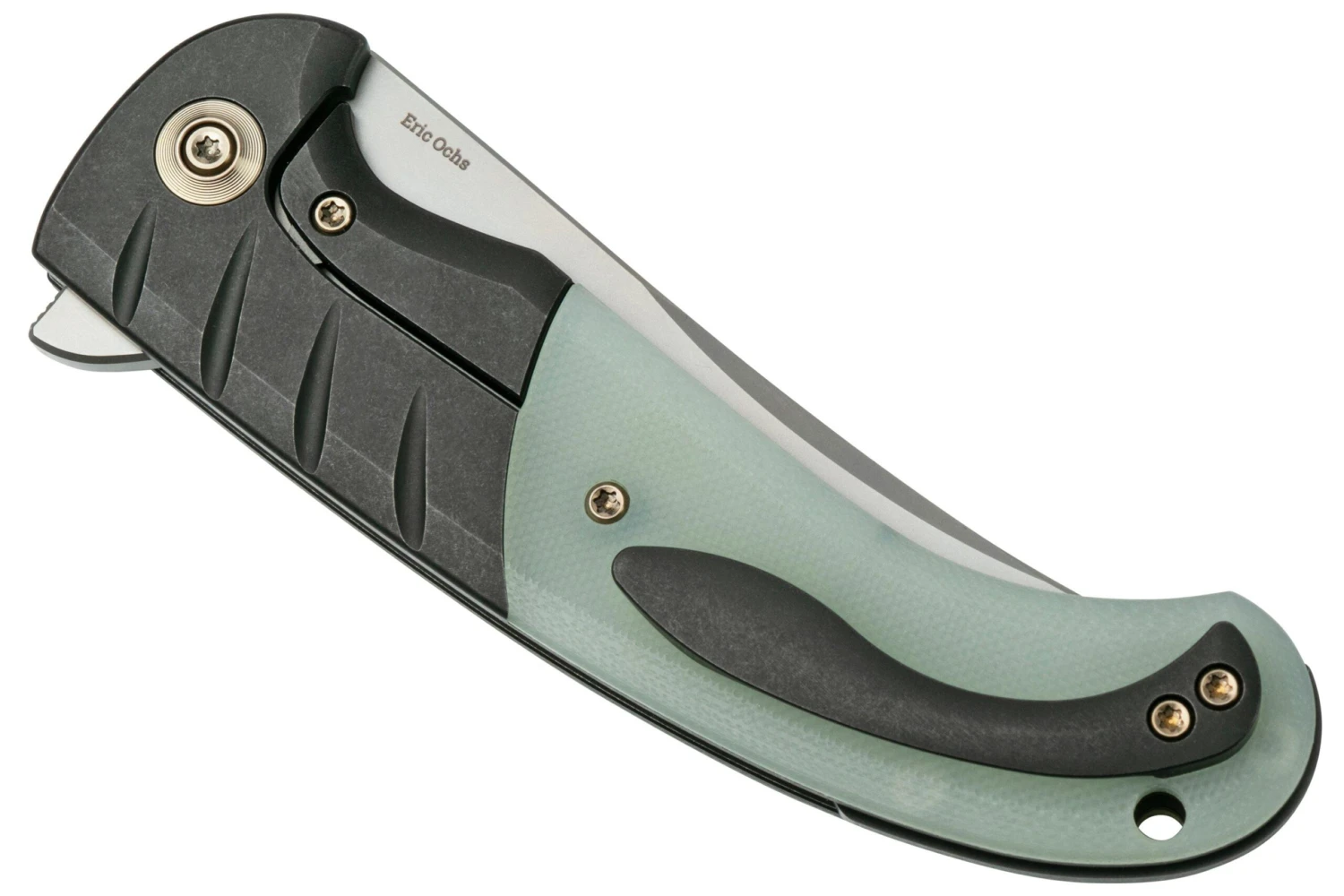 WE Knife Curvaceous WE20012-3 Black Titanium, Natural G10 Navaja, Eric Ochs Design 6 WE Knife Curvaceous WE20012-3 Black Titanium, Natural G10 Navaja, Eric Ochs Design - Imagen 4