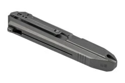 WE Knife Diatomic WE22032-DS1 Gray Bead Blast Titanium, Hakkapella Damasteel Single Edge Navaja -Luz de Acero WKWE22032 DS1 06 weknife